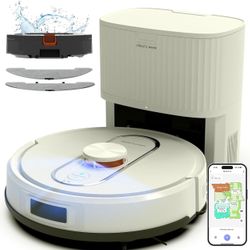 Bagotte Robot Vacuum and Mop, 5000Pa Robotic Vacuums,Self Emptying Station for 60 Days,LiDAR Navigat
