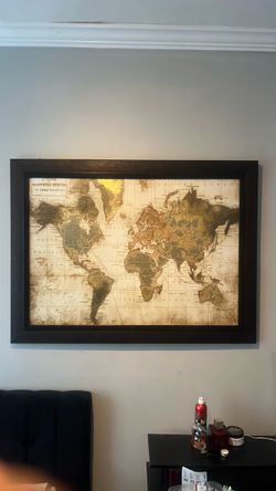 World map art from IKEA