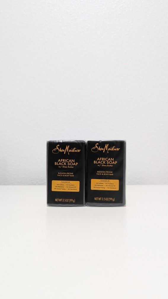 SheaMoisture African Black Face and Body Bar Soap, 3.5oz 