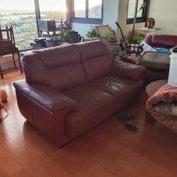 Leather Living Room Couch Set