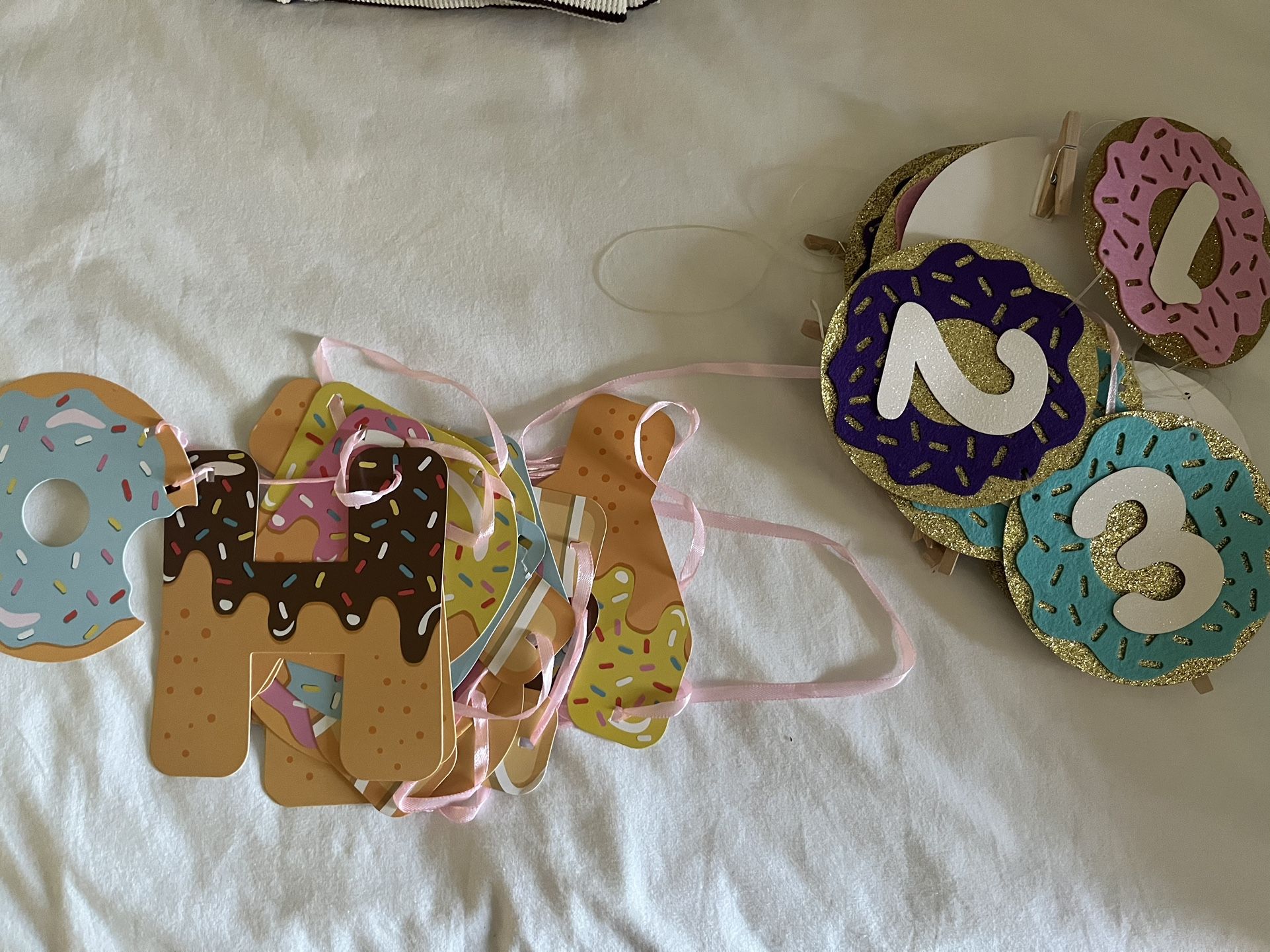 Free Donut Themed 1st Birthday Banners