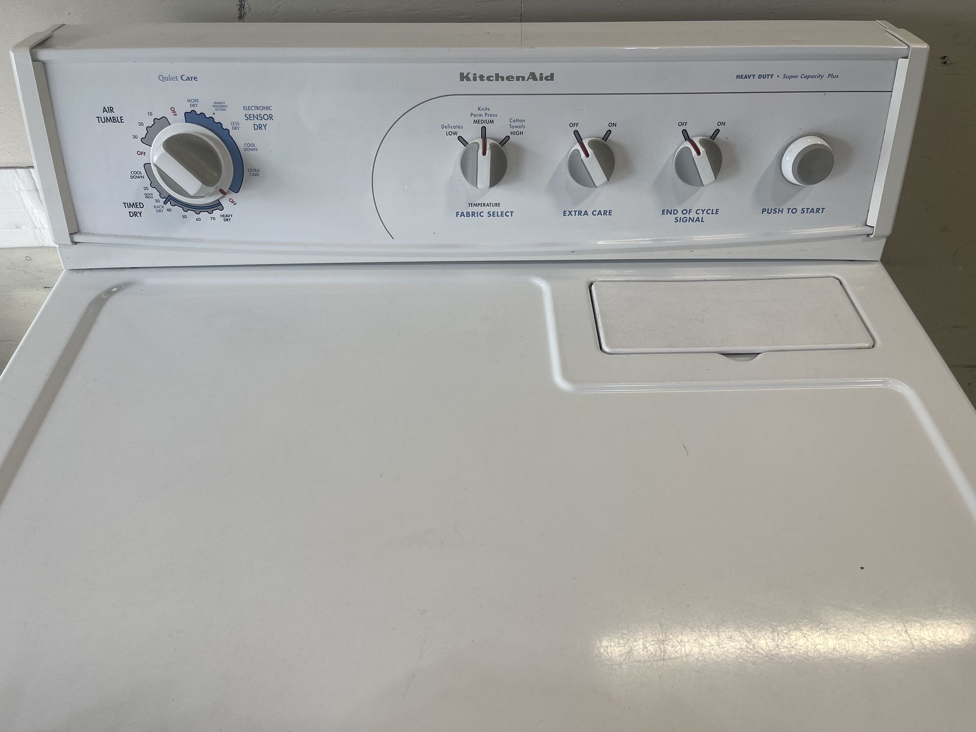 Kitchen Aid, Quiet Care Dryer Heavy Duty Super Capacity, Plus