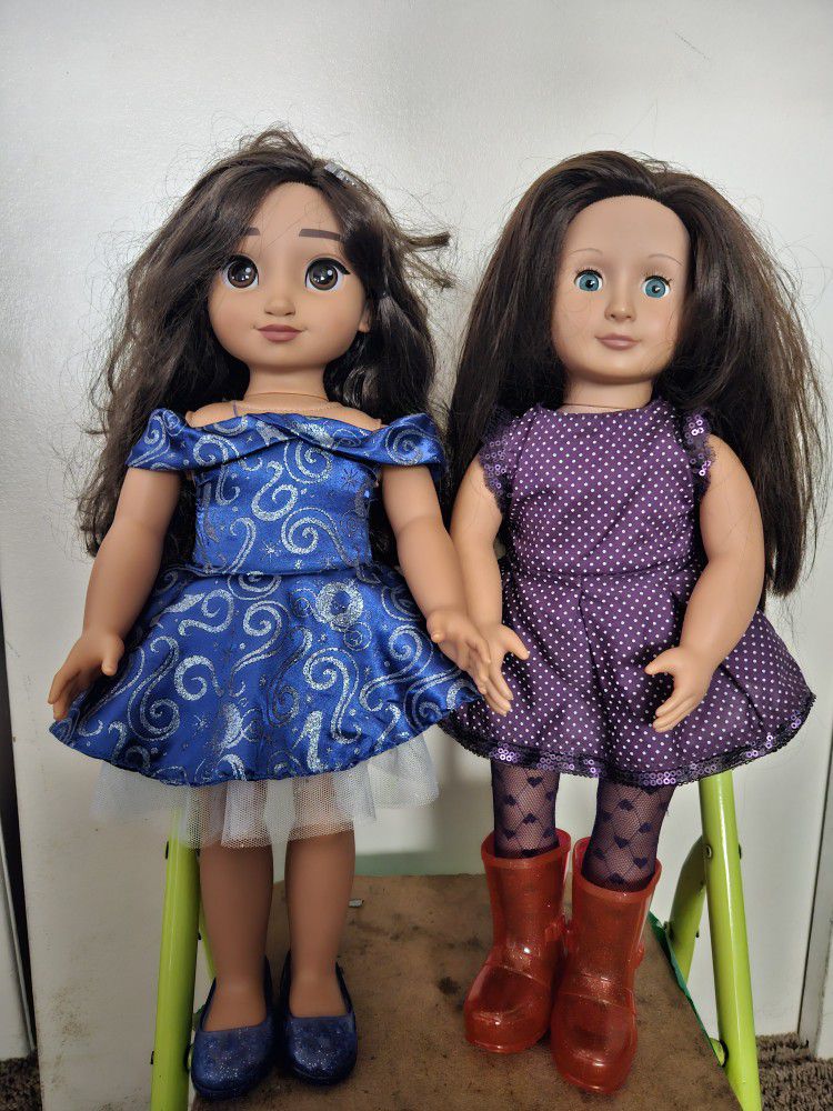 Two  American Girl Type Dolls 
