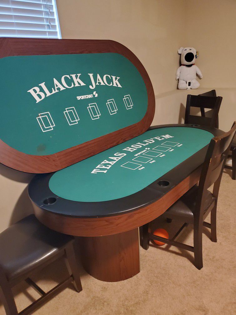 Poker/ Blackjack table with chairs 