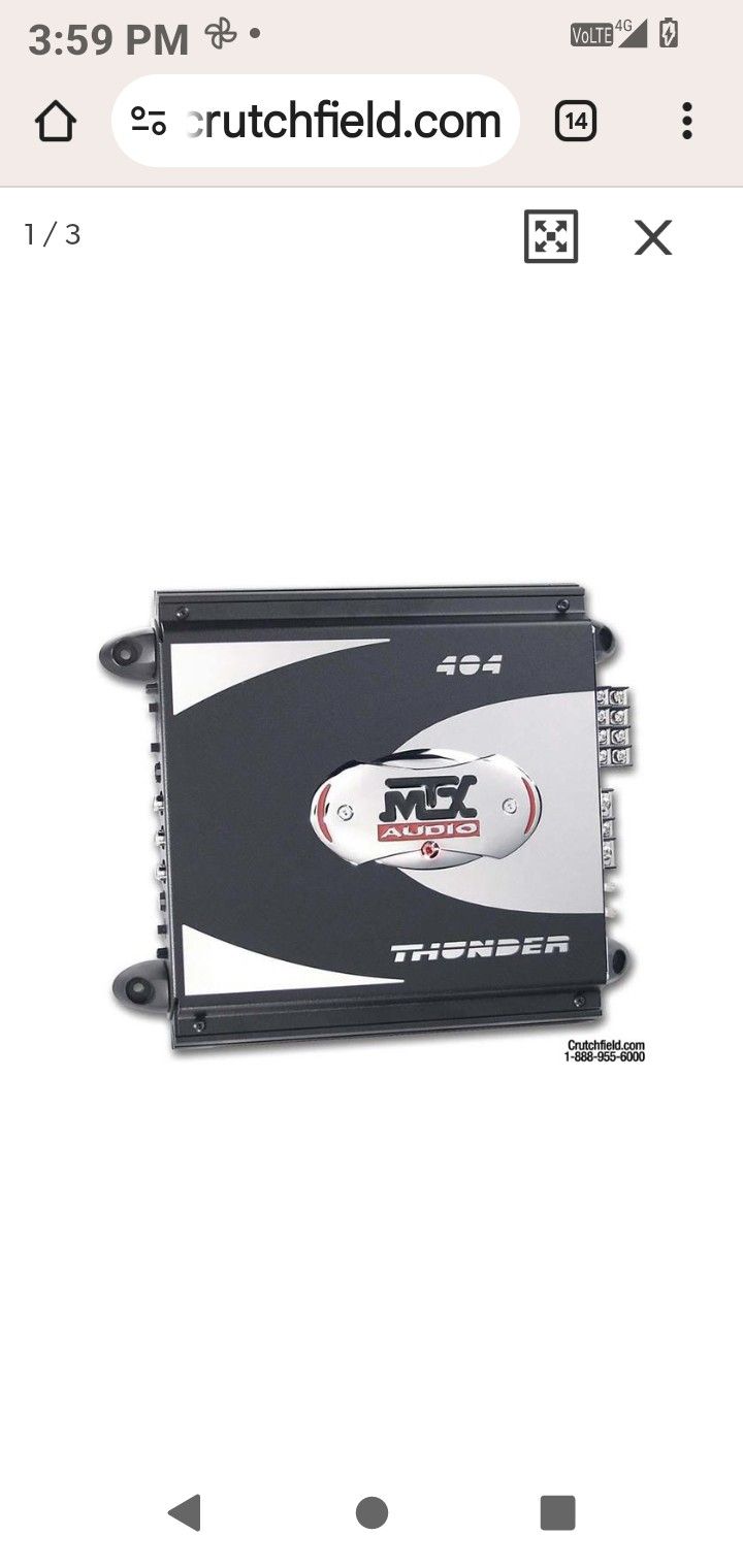 MTX Thunder Series 404 Amplifier