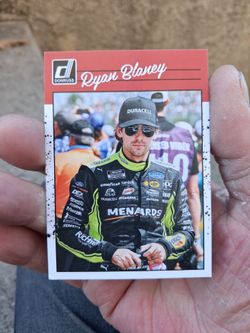 2023 Panini Donruss Racing (Retro 1990) Ryan Blaney #133 card. Near Mint Condition