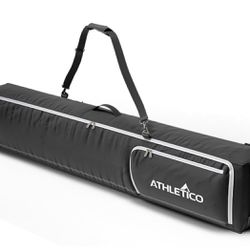 Athletico Rolling Double Ski Bag Snowboard- Padded Ski Bag With Wheels for Air Travel