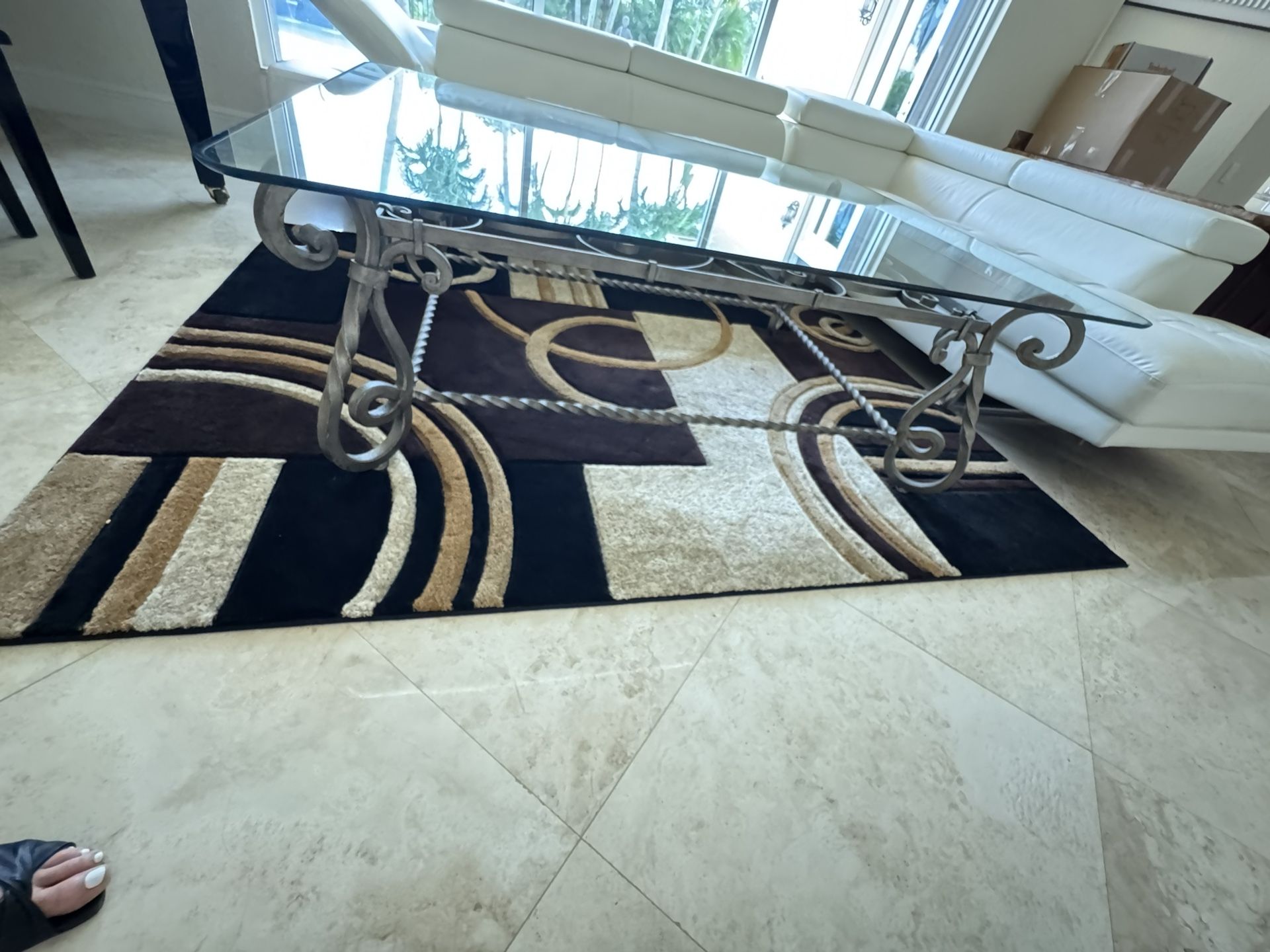 Brass And Glass Coffee Table