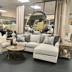 Dellara Chalk 2-Piece RAF Chaise Sectional ( sectional couch sofa loveseat recliner options