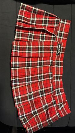 Hustler mini plaid skirt