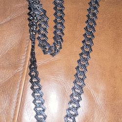 Black Icey Chain & Braclet 