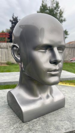 Gray Mannequin Head Display Bust