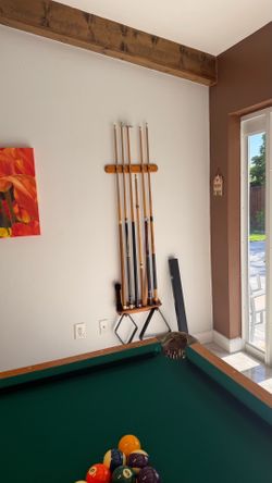 Pool table with accessories