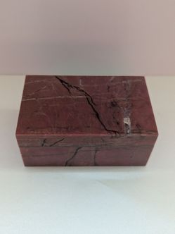 Vintage  natural rose quartz stone jewelry box