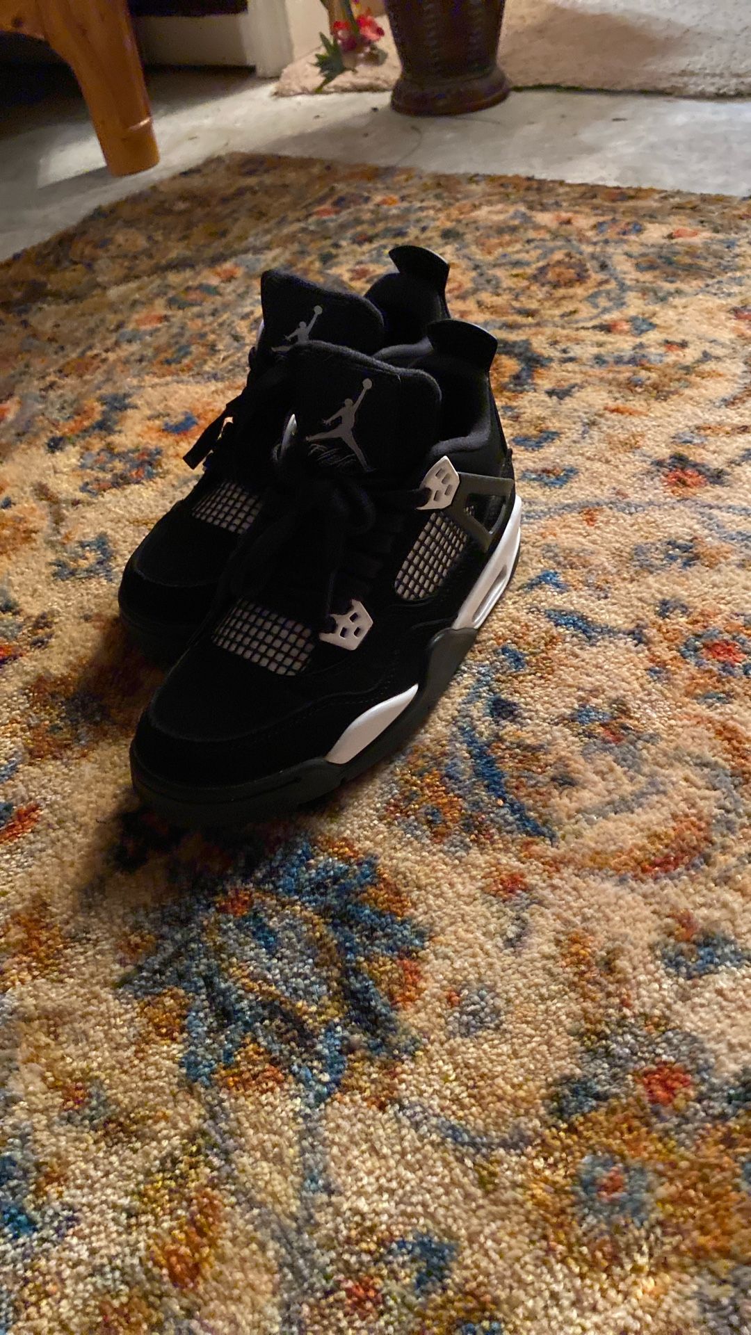 Black And White Air Jordan Thunders 4’s Retro