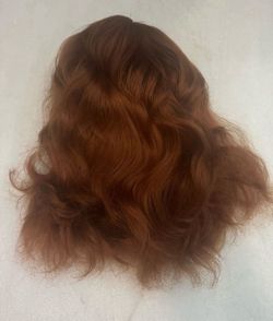 Synthetic Ginger lace wig bob cut pre-cut, preowned