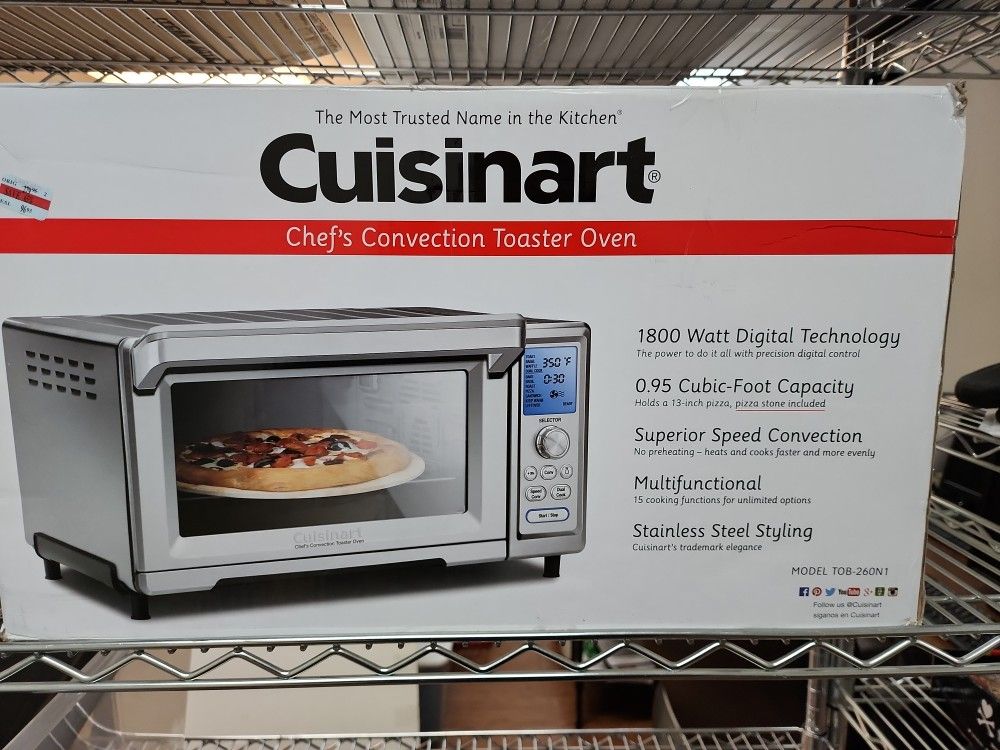 Cuisinart Convection Toaster Oven, Stainless Steel, TOB-260N1