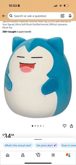 Squishmallows Pokemon Snorlax Plush Toy 10”