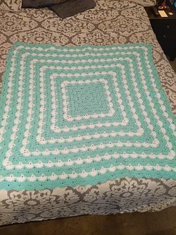 Handmade crochet baby blanket