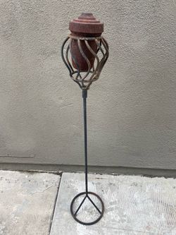 wrought iron tiki torch