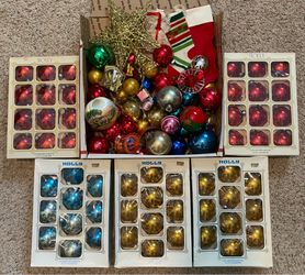 Vintage Mixed Christmas Ornament Lot