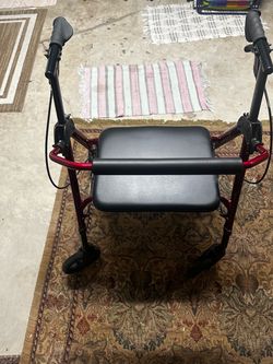Foldable NOVA Rollator Walker with Seat, Brakes & Storageo