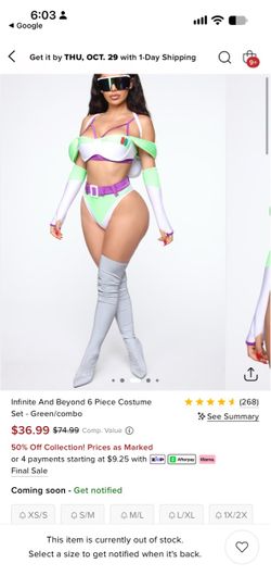 Infinite and beyond 6 piece costume(Buzzlightyear) ! Size L/XL