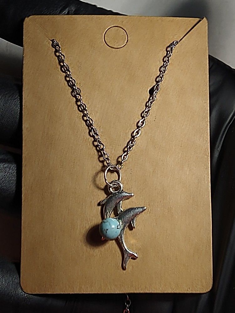 dolphin maybe turquoise necklace