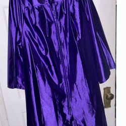 Purple Graduation gown robe fits height 5’3” - 5’5”