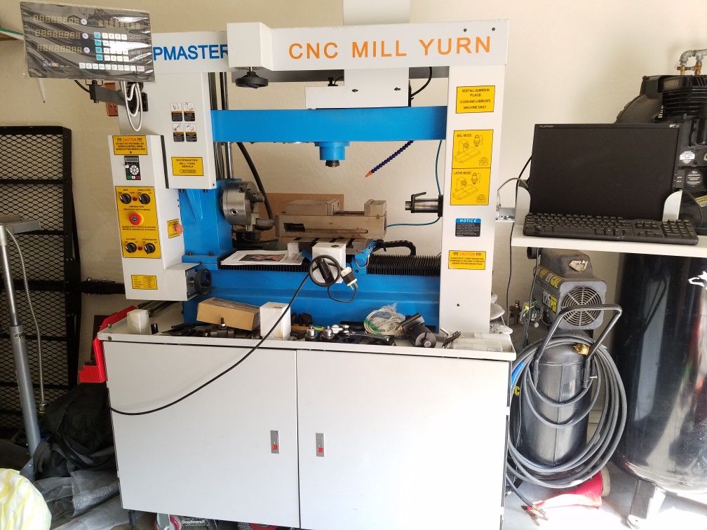 Cnc machine, shopmaster lathe mill turn