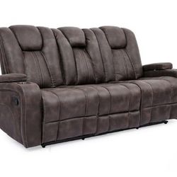 Recliner Sofa (manual) With Power Outlets
