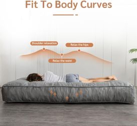 Full Size Futon & Bed Mattress 8 inches Thick Grey Color