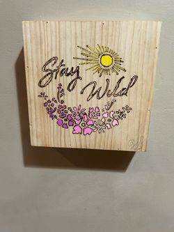 Hand wood burned designs