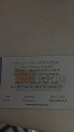 Fair tickets ANY DAY