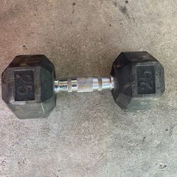 Weider Rubber Hex Dumbbell, 25 lbs - Sold Individually 