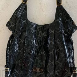 Elliott Lucca Snakeskin Handbag - Hobo Shoulder bag 
