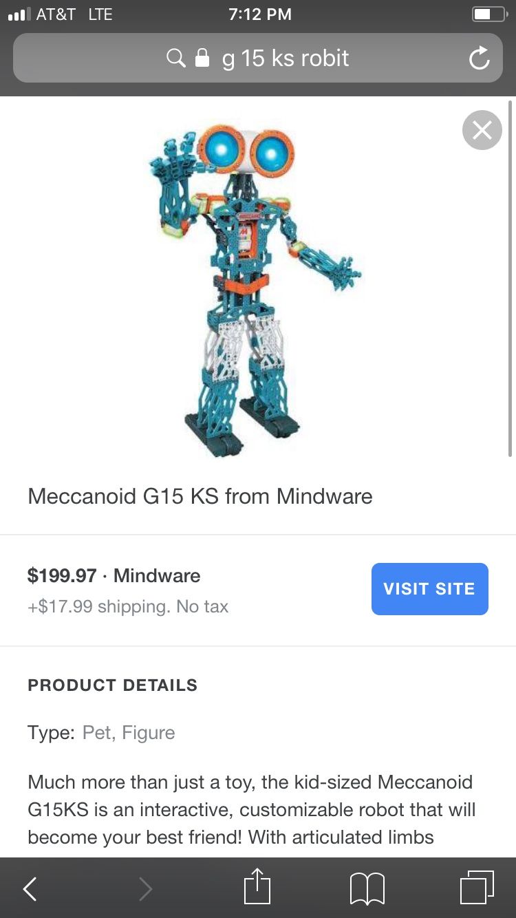 Meccanoid g15 ks stem toy personal robot building set with 10 servo hotsell motors total