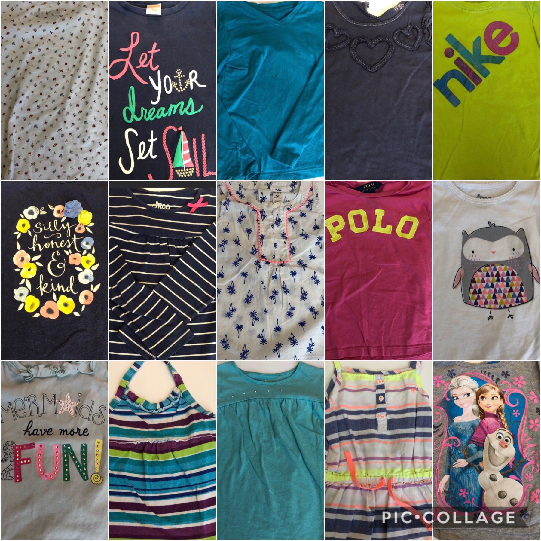 15 Girls Shirts 5T and 4T Bundled