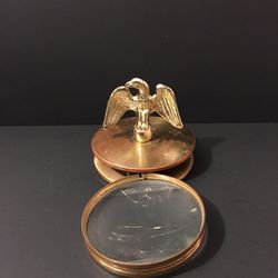 Vtg Brass Folding Eagle Magnifying Glass