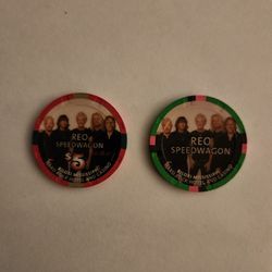 Reo Speedwagon Casino Chips (Set Of 2)
