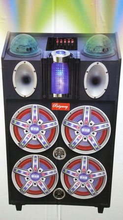 4 ×10 inch speakers 📢Bluetooth speaker sd card slot usb flash drive fm radio microphone included for karaoke🎶