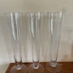 Glass Trumpet Vases