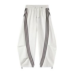 New! Flooo Loose Wide Leg Striped White W/Black Size M