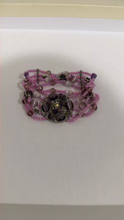 Vintage Amethyst  Silver Bracelet