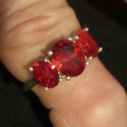 Swarovski Red Crystal Ring (Size 10)