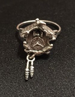 Silver Bird House Cuckoo Clock