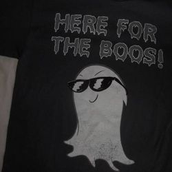 NWT Men's "Here For The Boos" Ghost Party Funny T-Shirt Size Small