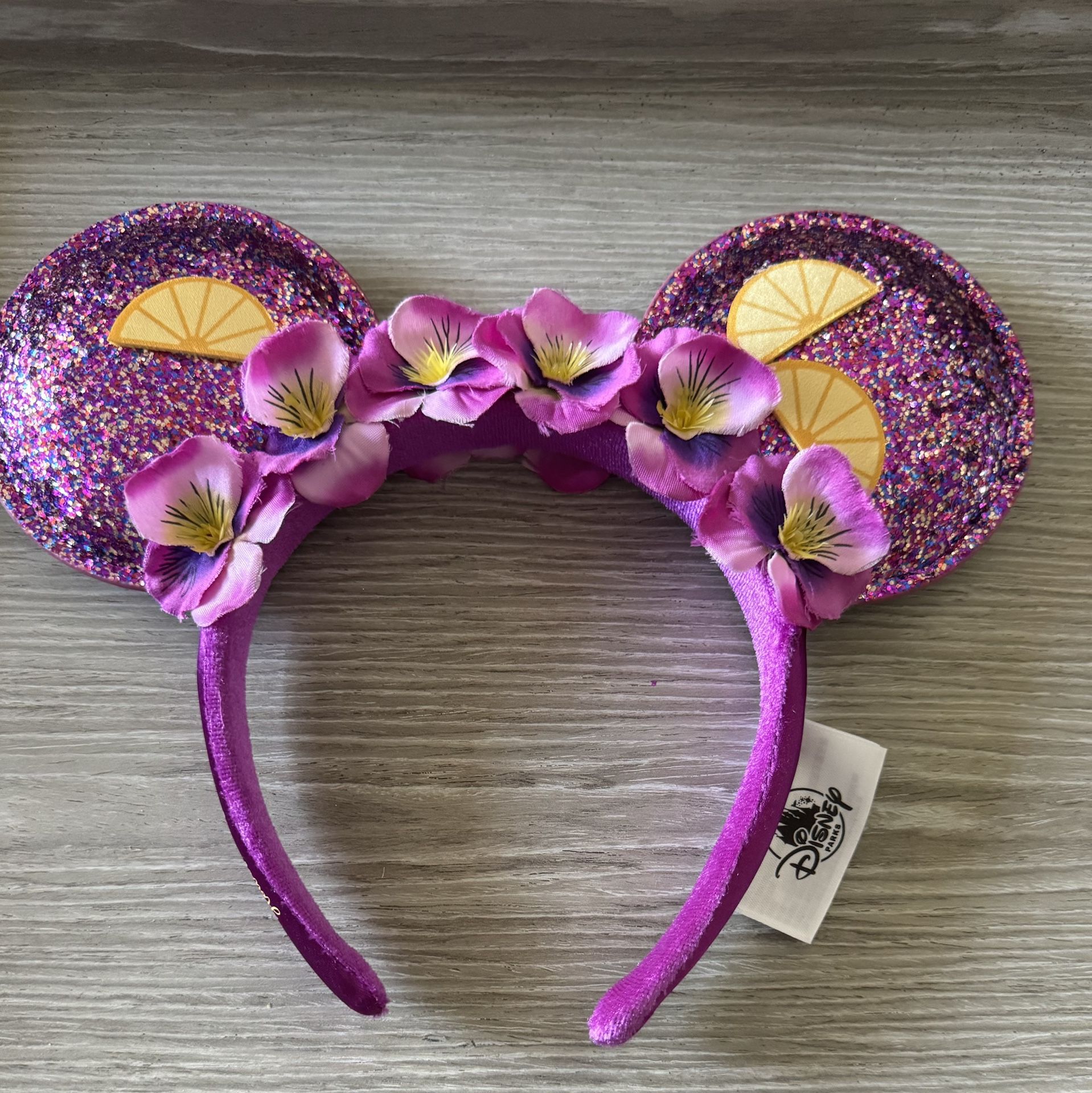 Authentic 2019 Epcot International Purple Flower & Garden Ears ~ Headband