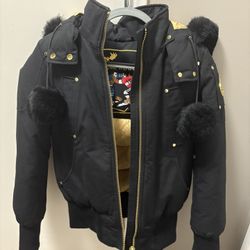 Women’s Black And Gold Moose Knuckle Coat