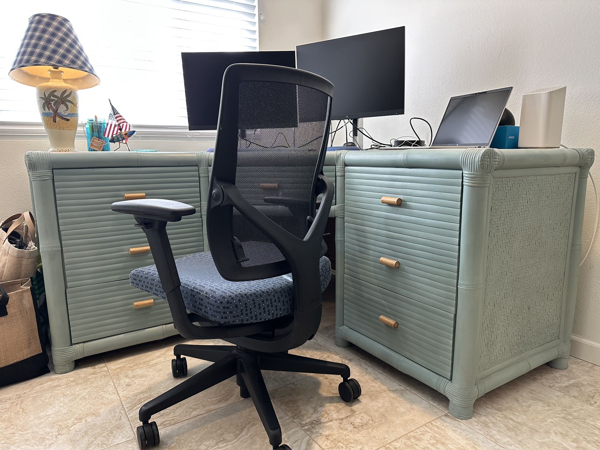 Bali Made Bamboo Corner Desk